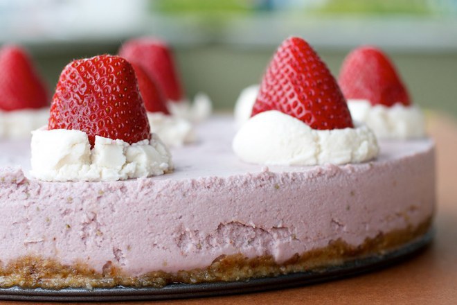 Cheesecake de Frutos Vermelhos Crudivegan