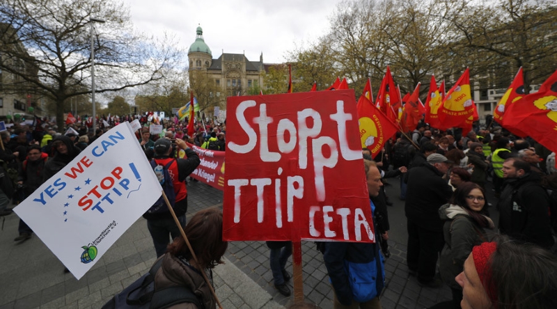 Manifestação contra o TTIP