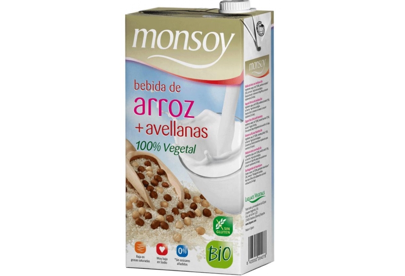 Bebida de arroz e avelã da Monsoy