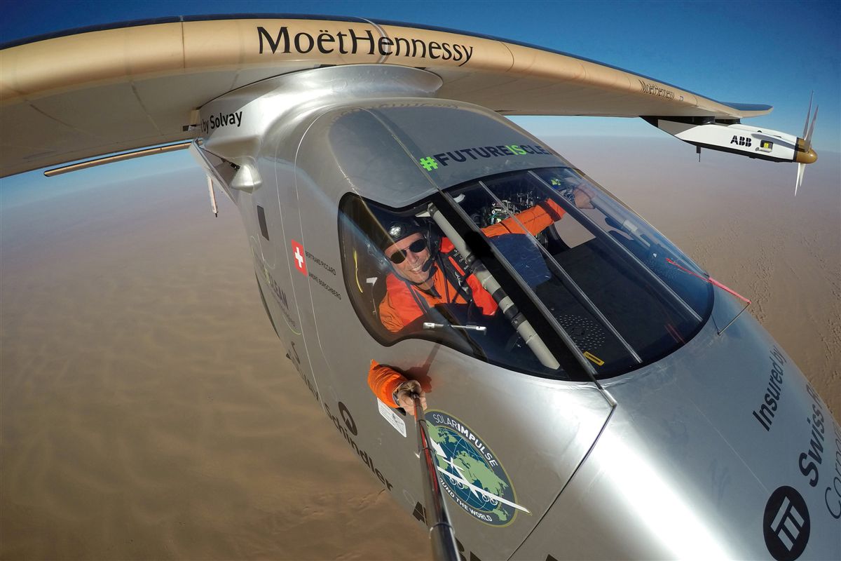 Selfie no Solar Impulse 2