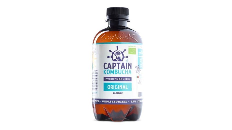 Embalagem de Captian Kombucha